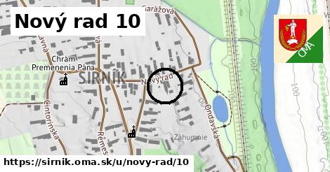 Nový rad 10, Sirník