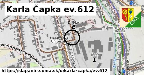 Karla Čapka ev.612, Šlapanice
