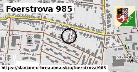 Foerstrova 985, Slavkov u Brna