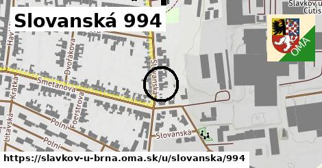 Slovanská 994, Slavkov u Brna