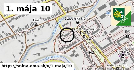 1. mája 10, Snina