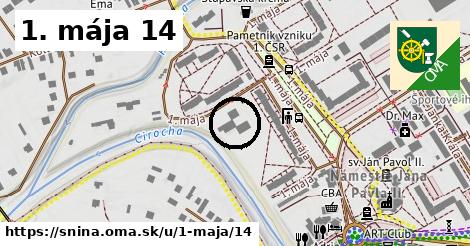 1. mája 14, Snina