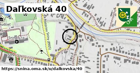 Daľkovská 40, Snina