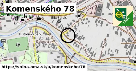 Komenského 78, Snina