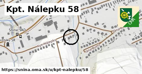 Kpt. Nálepku 58, Snina