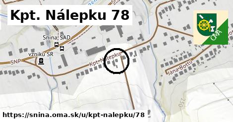 Kpt. Nálepku 78, Snina