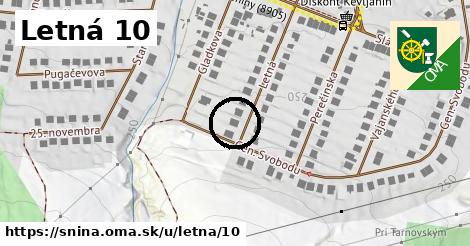 Letná 10, Snina