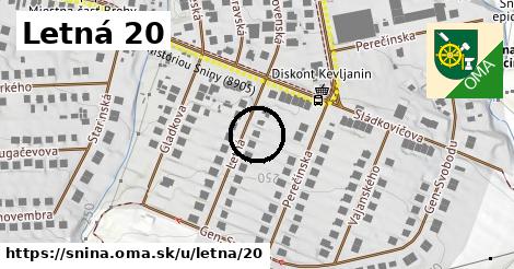 Letná 20, Snina