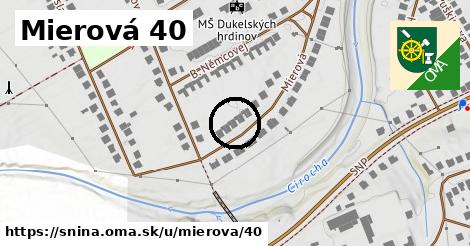 Mierová 40, Snina