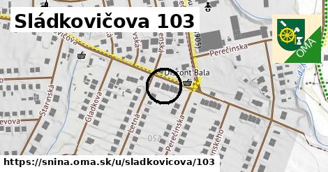 Sládkovičova 103, Snina