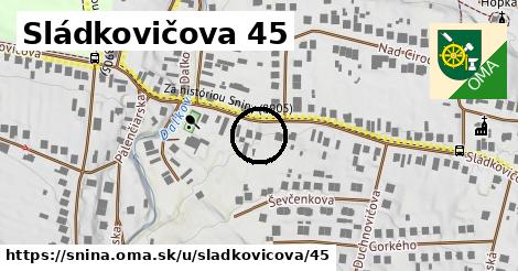 Sládkovičova 45, Snina