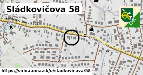 Sládkovičova 58, Snina