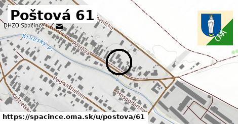 Poštová 61, Špačince