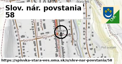 Slov. nár. povstania 58, Spišská Stará Ves