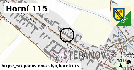 Horní 115, Štěpánov