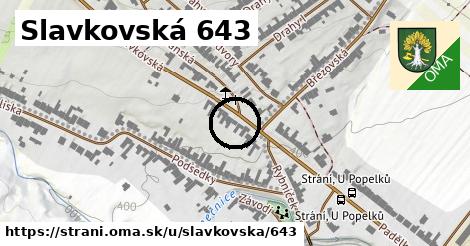 Slavkovská 643, Strání