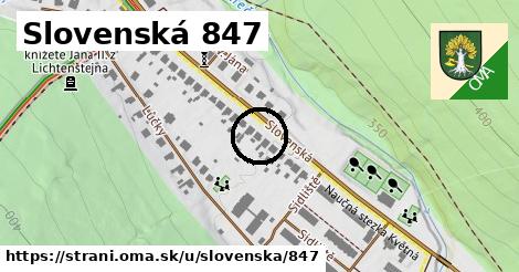 Slovenská 847, Strání