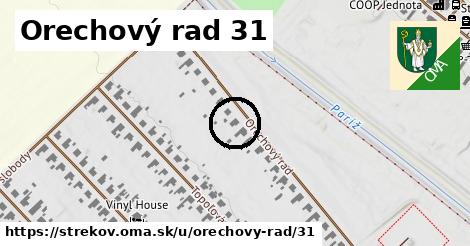 Orechový rad 31, Strekov