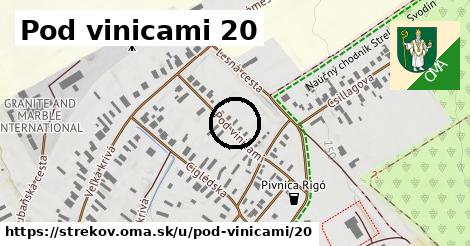 Pod vinicami 20, Strekov