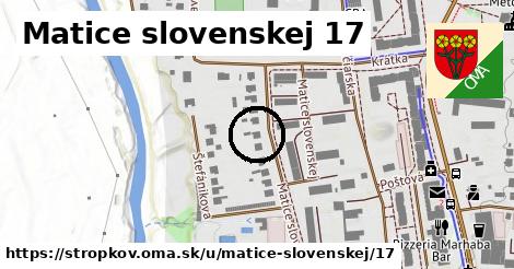 Matice slovenskej 17, Stropkov