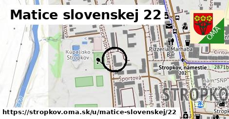 Matice slovenskej 22, Stropkov