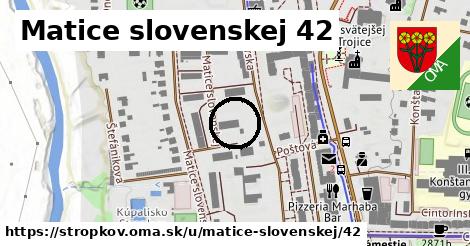 Matice slovenskej 42, Stropkov