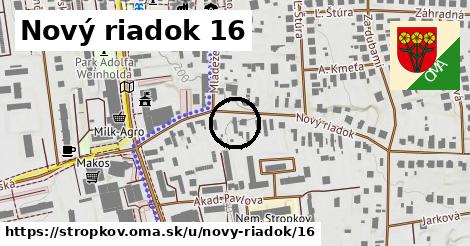 Nový riadok 16, Stropkov