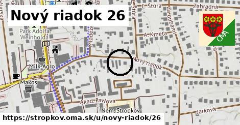 Nový riadok 26, Stropkov