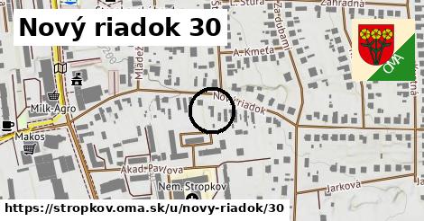 Nový riadok 30, Stropkov