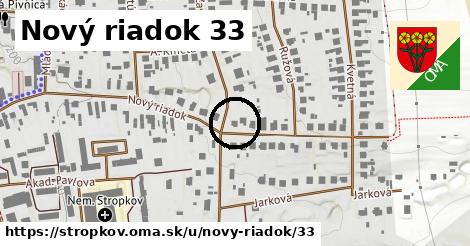 Nový riadok 33, Stropkov