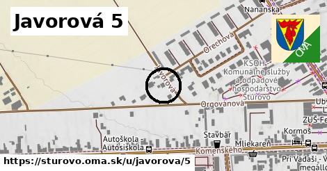 Javorová 5, Štúrovo