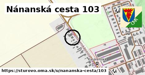 Nánanská cesta 103, Štúrovo