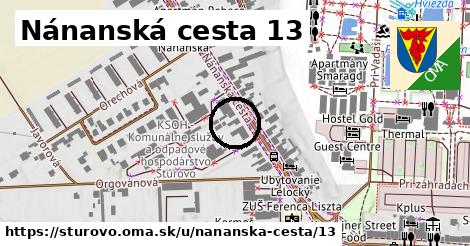 Nánanská cesta 13, Štúrovo