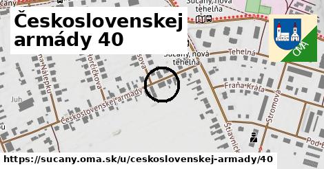 Československej armády 40, Sučany