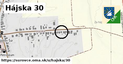 Hájska 30, Šúrovce