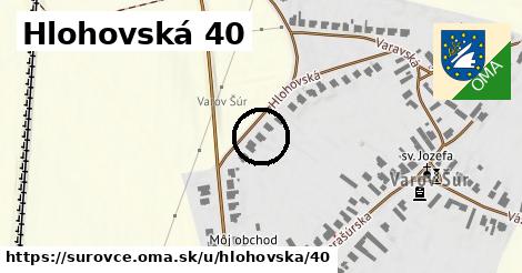 Hlohovská 40, Šúrovce