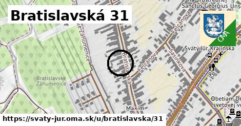 Bratislavská 31, Svätý Jur