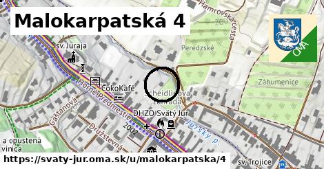 Malokarpatská 4, Svätý Jur