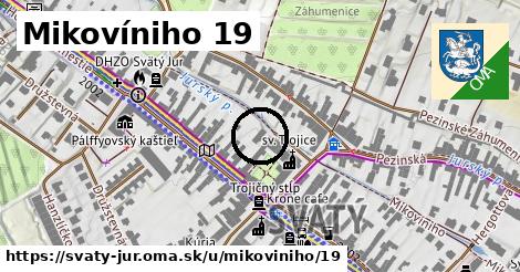 Mikovíniho 19, Svätý Jur