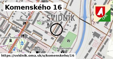 Komenského 16, Svidník