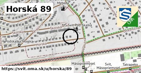 Horská 89, Svit