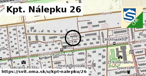 Kpt. Nálepku 26, Svit