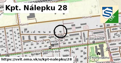 Kpt. Nálepku 28, Svit