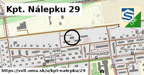 Kpt. Nálepku 29, Svit