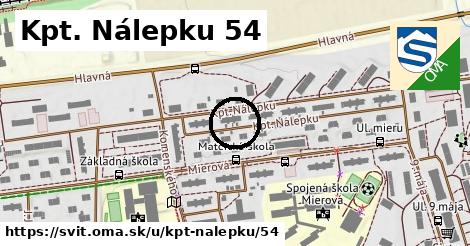 Kpt. Nálepku 54, Svit