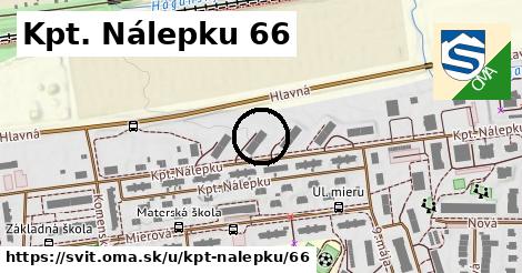 Kpt. Nálepku 66, Svit