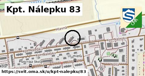 Kpt. Nálepku 83, Svit