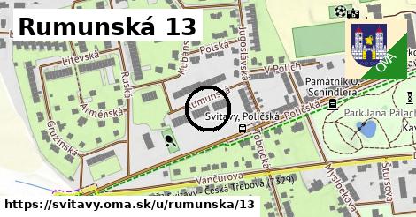 Rumunská 13, Svitavy