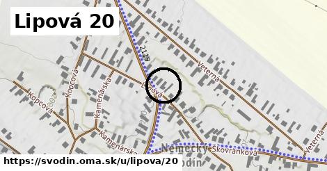 Lipová 20, Svodín