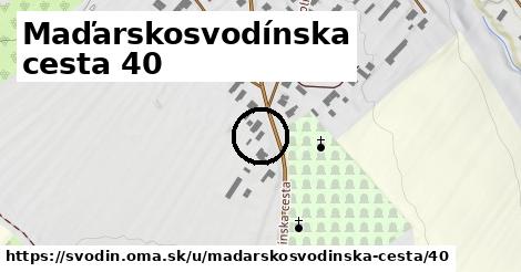 Maďarskosvodínska cesta 40, Svodín